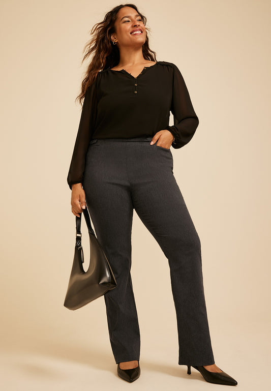 Maurices Plus Size High Rise Tab Pocket Bengaline Bootcut Pant