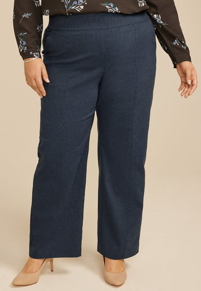 Maurices Plus Size Denim Bengaline Wide Leg Pant