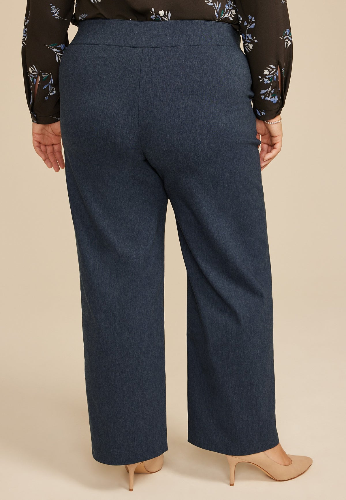 Maurices Plus Size Denim Bengaline Wide Leg Pant