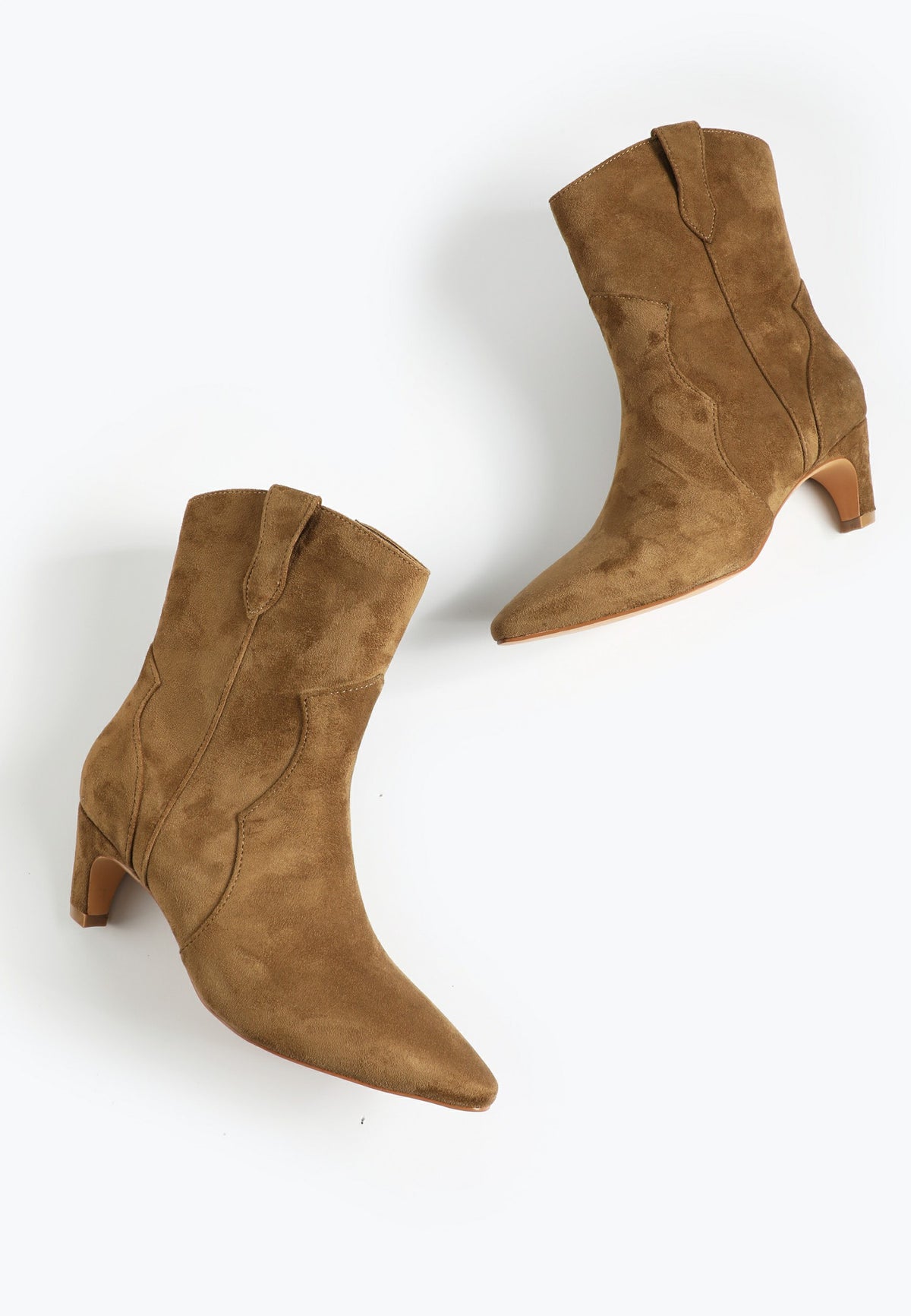 Maurices SuperCush Faux Suede Mid Calf Kitten Heel Boot