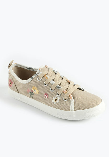 Maurices SuperCush Floral Embroidered Lace Up Sneaker
