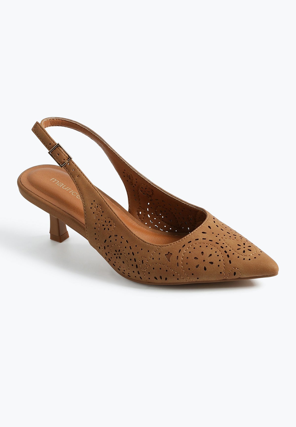 Maurices Supercush Laser Cut Slingback Kitten Heel