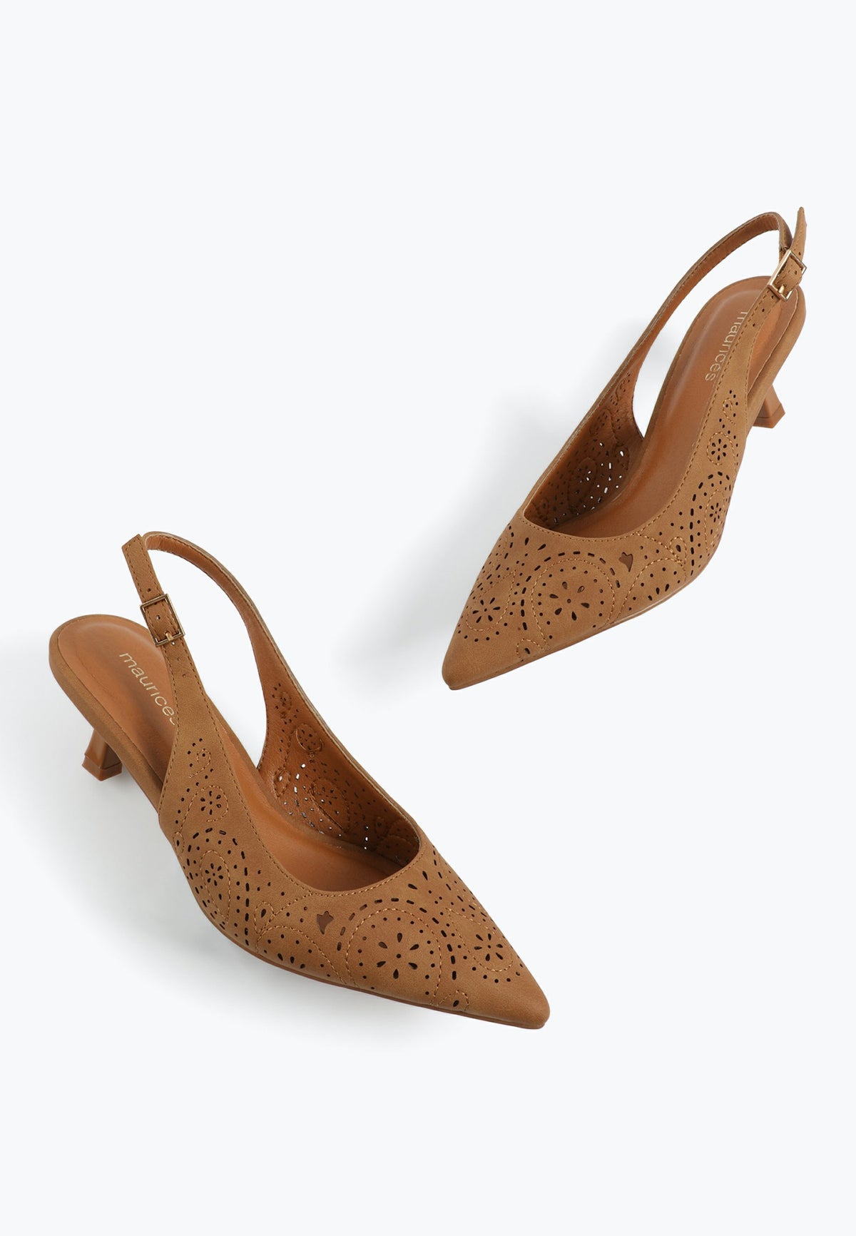 Maurices Supercush Laser Cut Slingback Kitten Heel