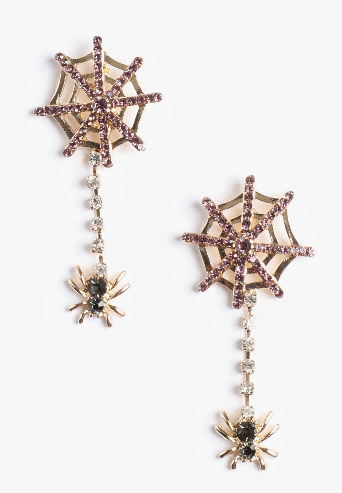 Maurices Spiderweb Rhinestone Drop Earrings
