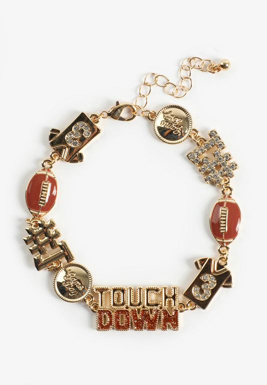 Maurices Game Day Football Charm Bracelet
