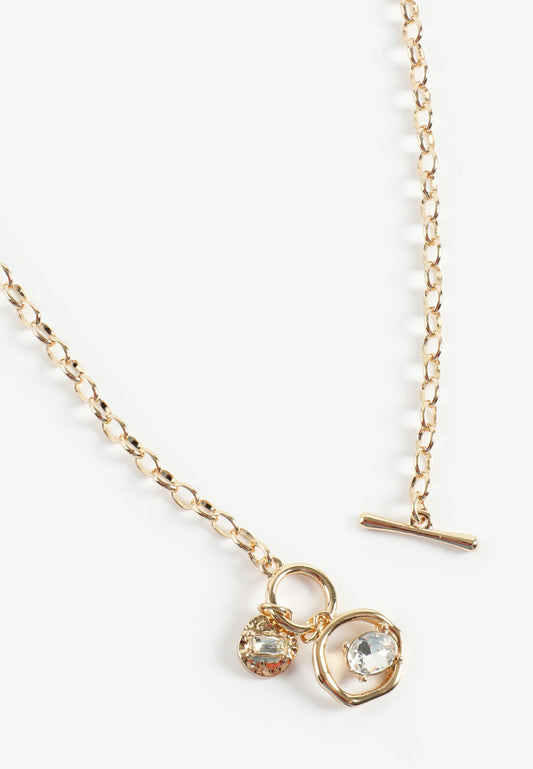 Maurices Gold Charm Toggle Necklace