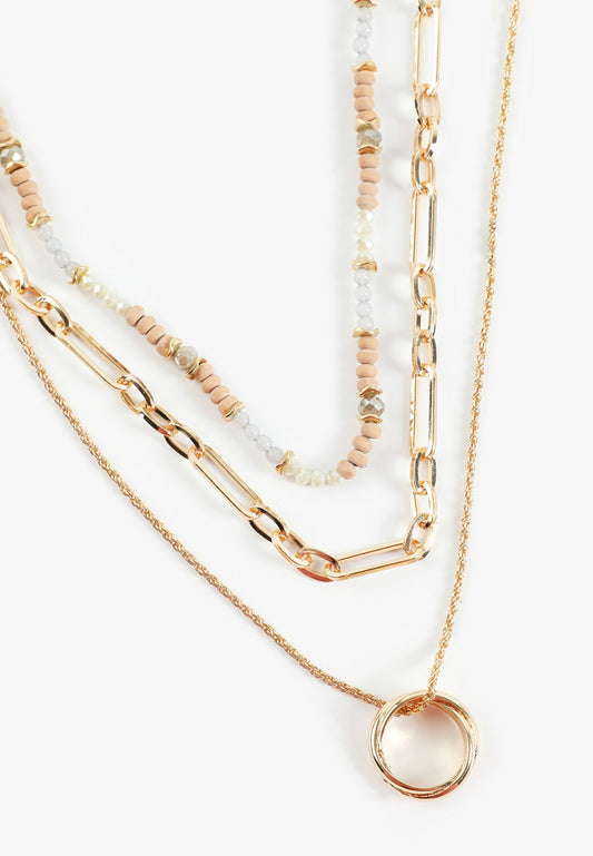 Maurices Gold Mixed Charm Layered Necklace