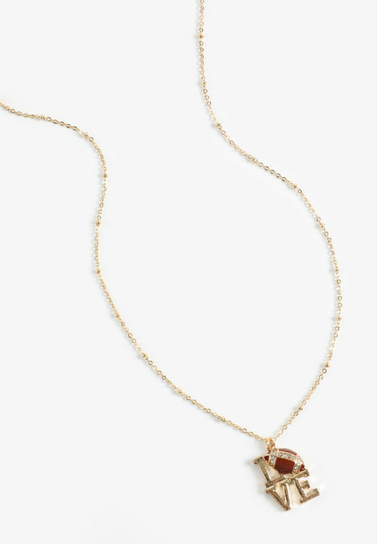 Maurices Game Day Football Love Pendant Necklace
