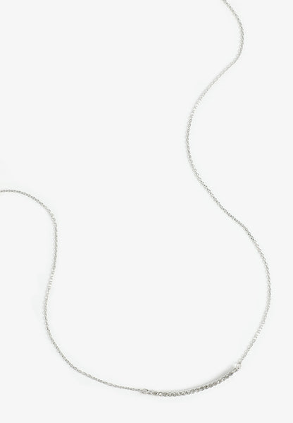 Maurices Everyday Layers Silver Rhinestone Bar Necklace
