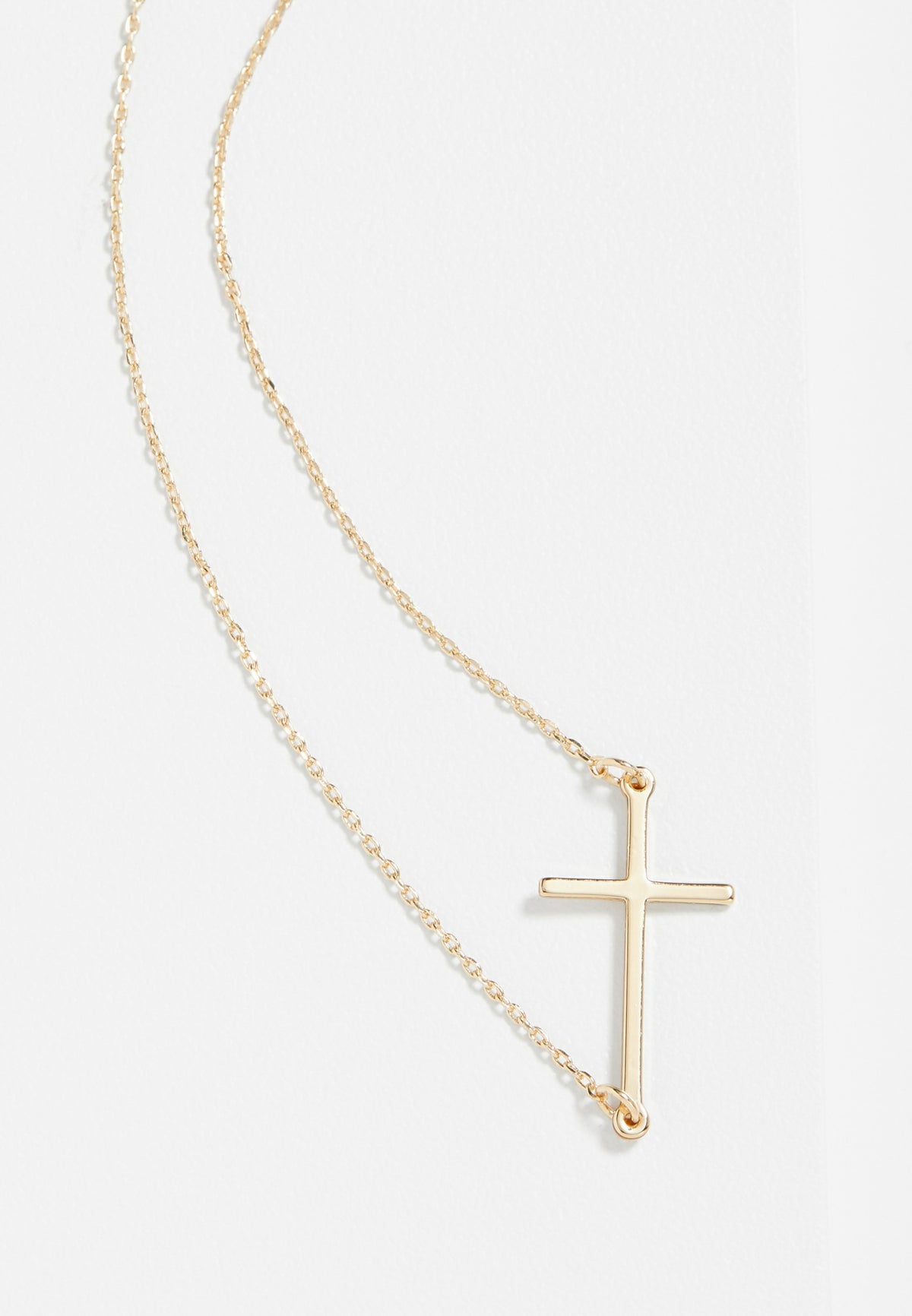 Maurices Dainty Side Cross Necklace