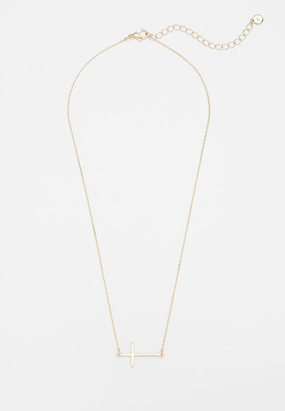 Maurices Dainty Side Cross Necklace