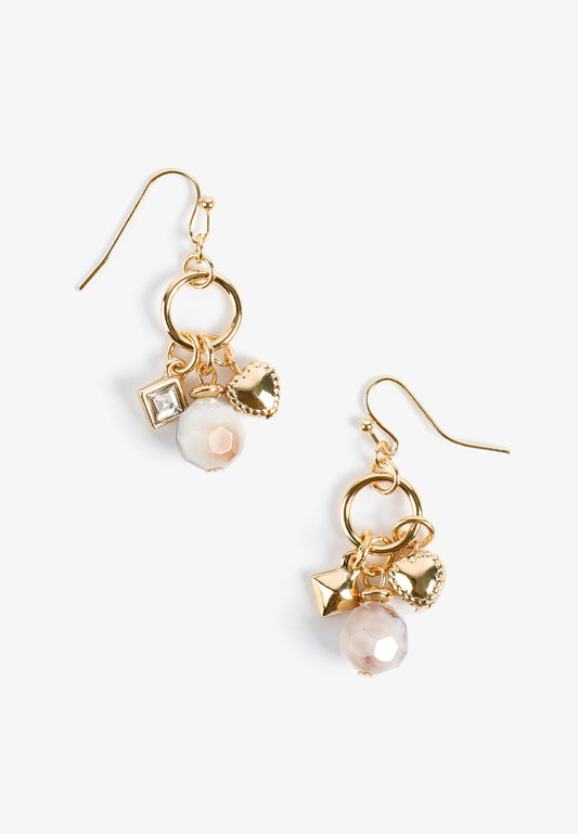 Maurices Gold Charm Cluster Drop Earrings