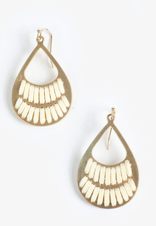 Maurices Gold Corded Teardrop Earrings
