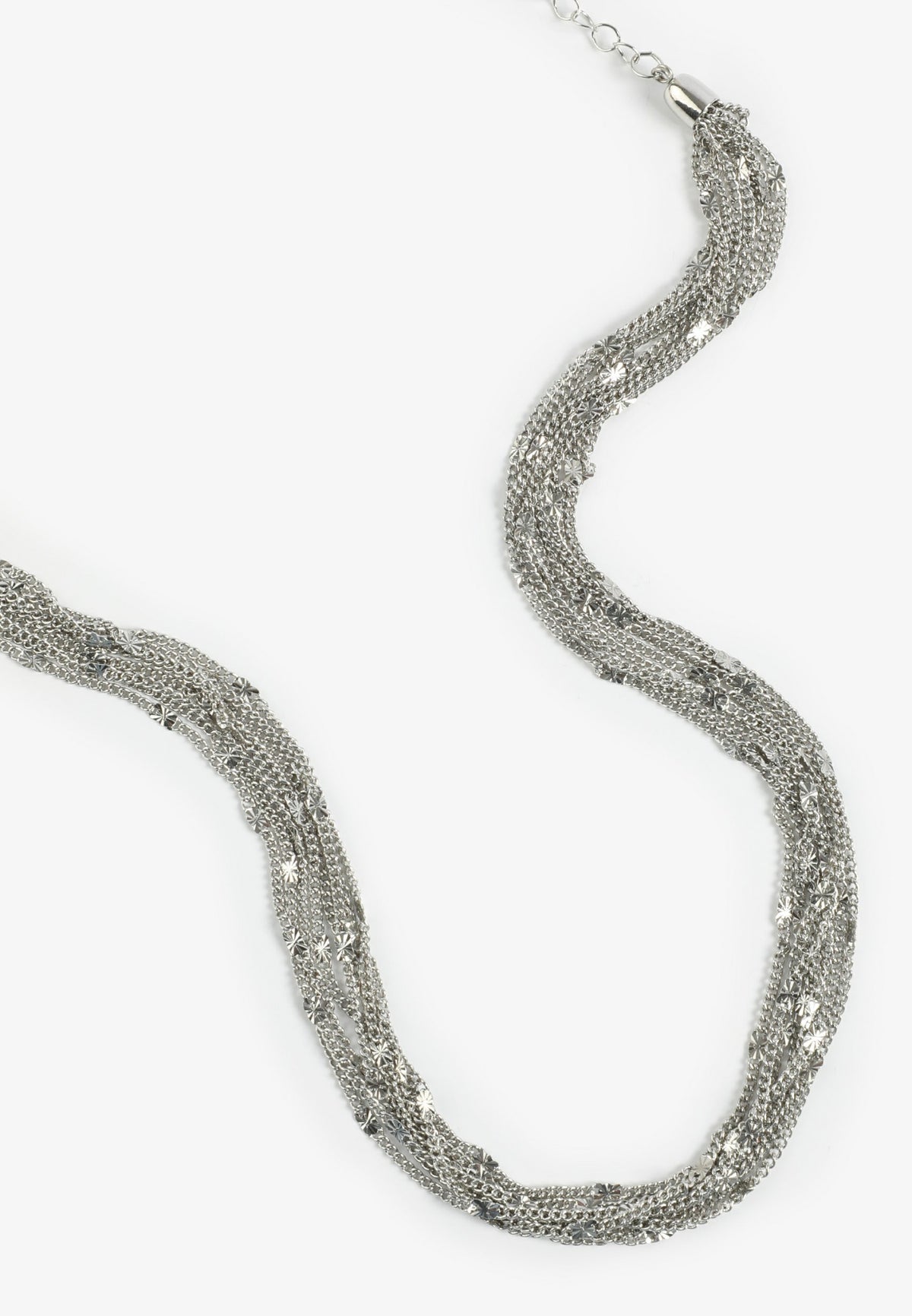 Maurices Silver Multi Strand Chain Necklace
