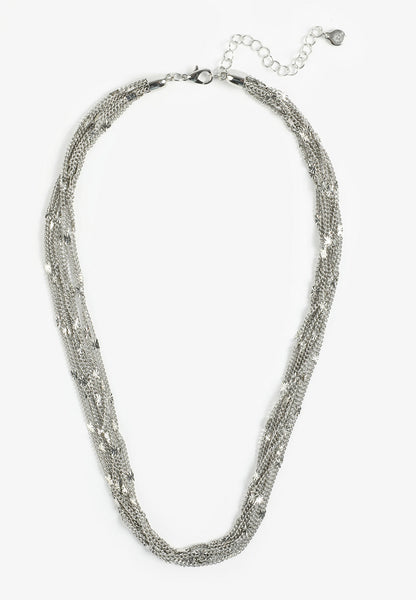 Maurices Silver Multi Strand Chain Necklace